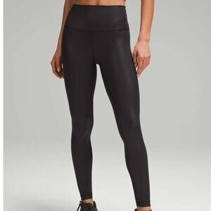 Lululemon Wunder Train High-Rise Tight 28" Radiate Foil Print Black Size 2 NWT